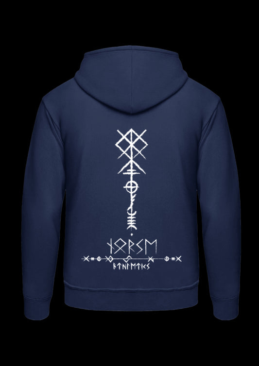 Zipped Hoodie | Odins Spear | Wit design