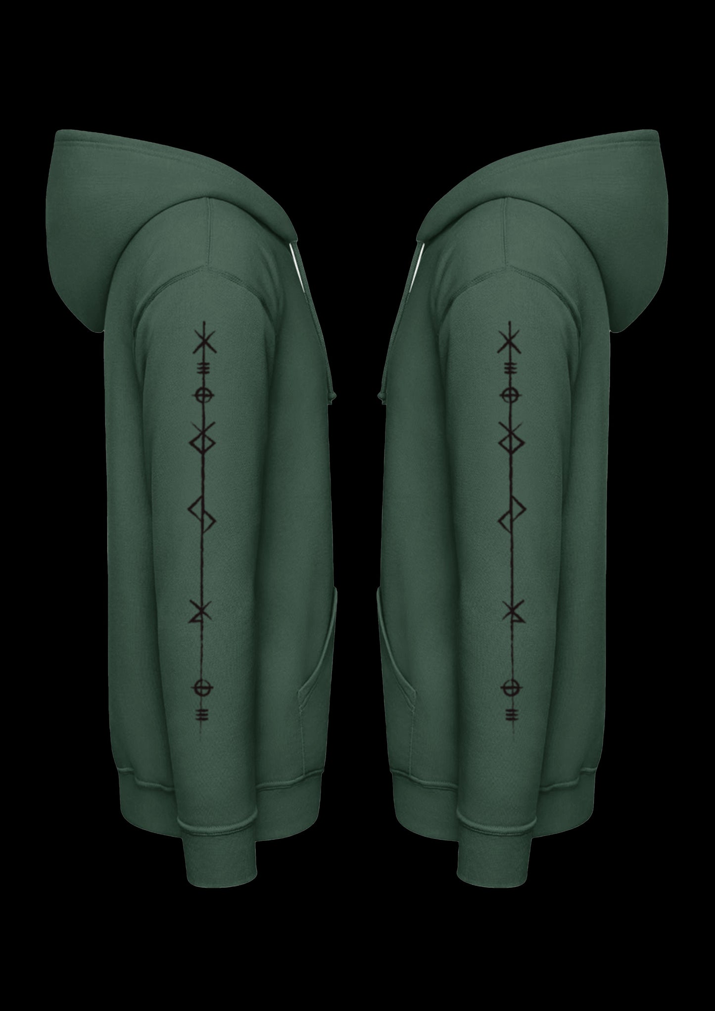 Hoodie | Odins Spear | Zwart design