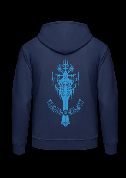 Zipped Hoodie | Odins Eye | Blauw design