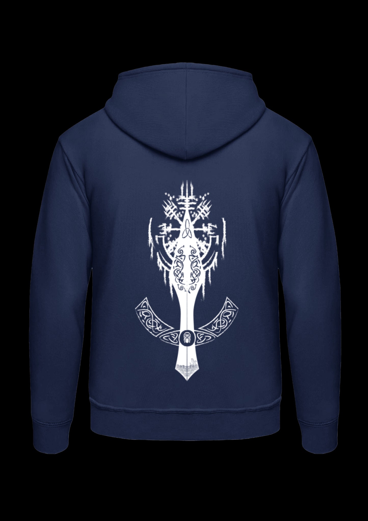 Zipped Hoodie | Odins Eye | Wit design