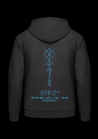 Zipped Hoodie | Odins Spear | Blauw design