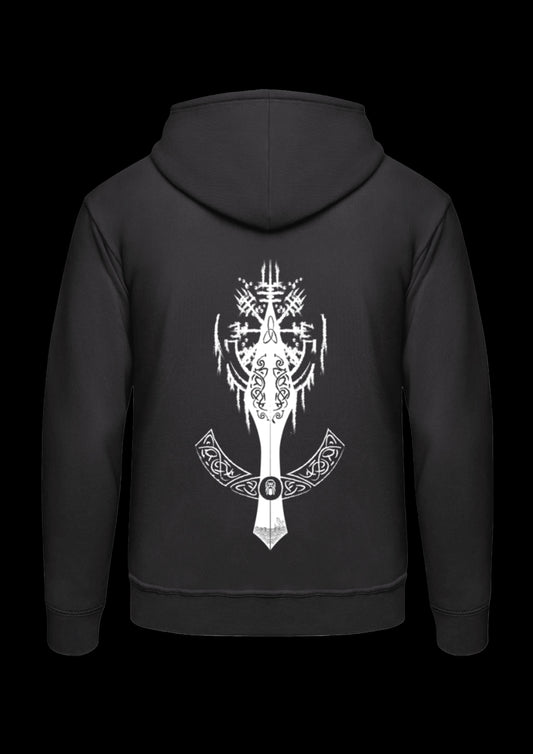 Zipped Hoodie | Odins Eye | Wit design