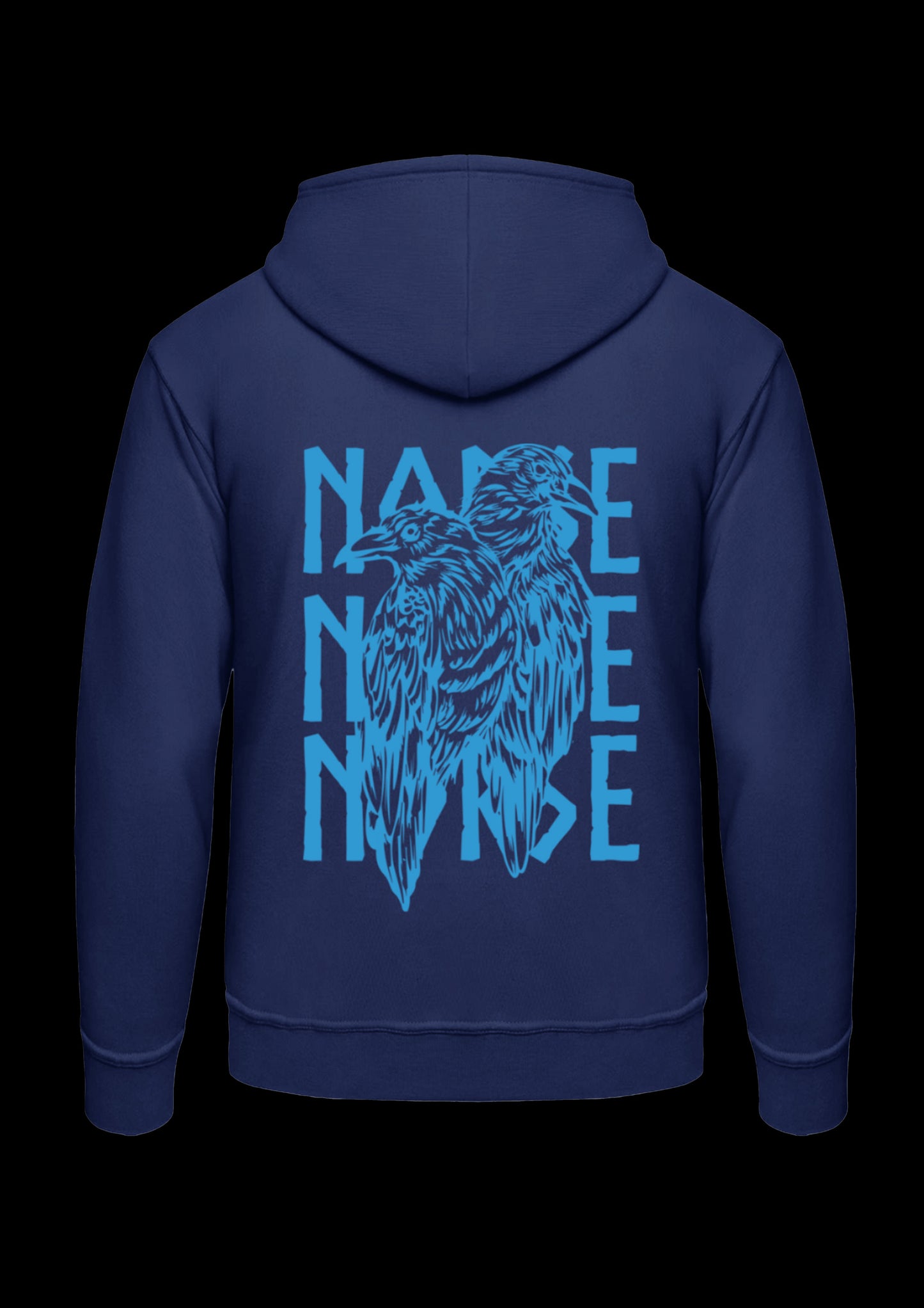 Hoodie | Odins Raven | Blauw design