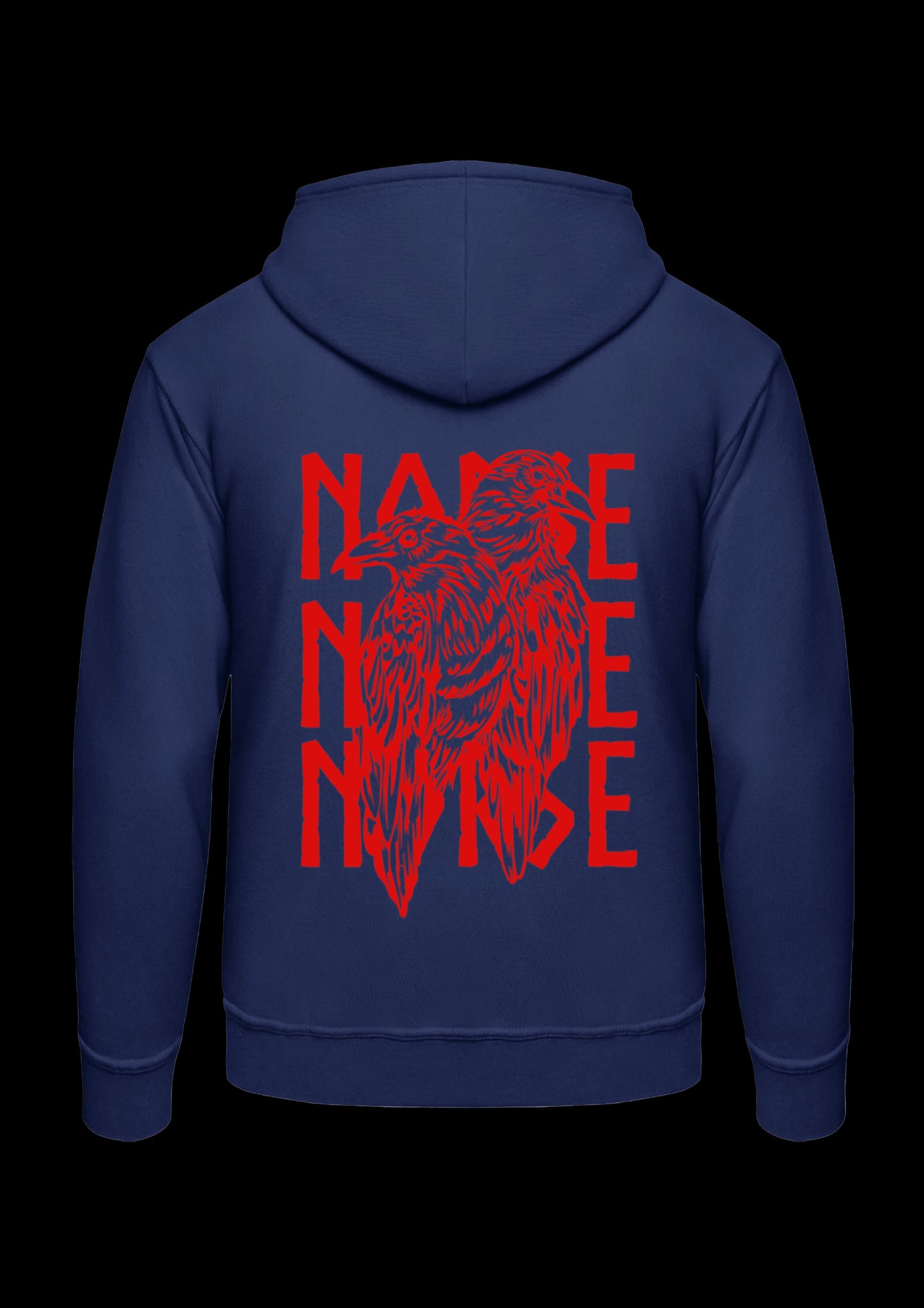 Hoodie | Odins Raven | Rood design