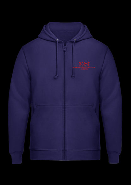 Zipped Hoodie | Odins Raven | Rood design