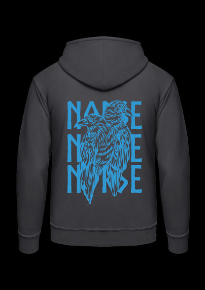 Hoodie | Odins Raven | Blauw design