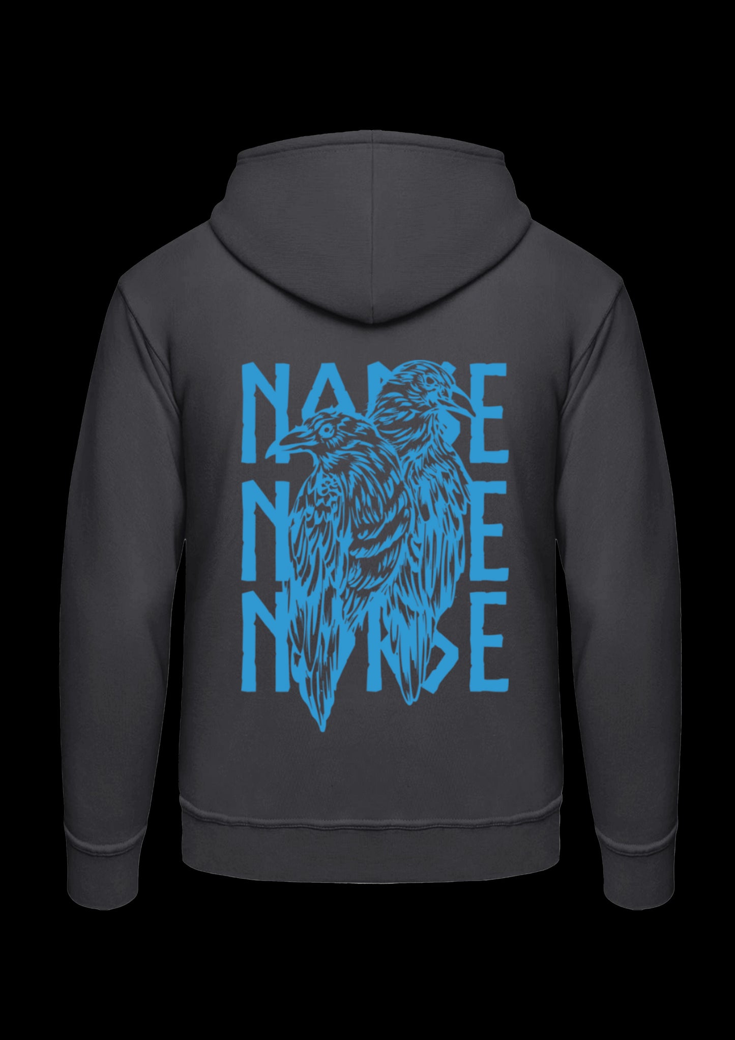 Hoodie | Odins Raven | Blauw design